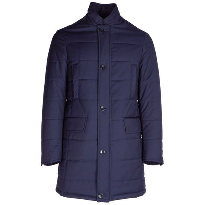 Made in Italy Blue Wool Vergine Jacket