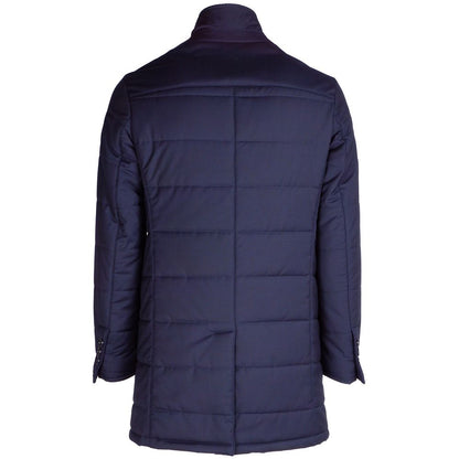 Made in Italy Blue Wool Vergine Jacket