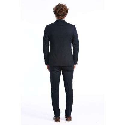 Baldinini Trend Blue Wool Suit