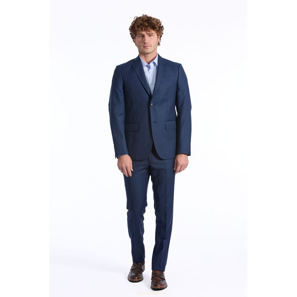 Baldinini Trend Blue Wool Suit