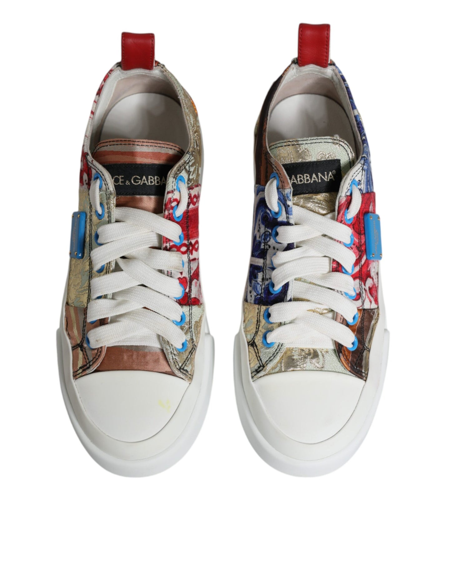 Dolce & Gabbana Multicolor Patchwork Low Top Sneakers Shoes