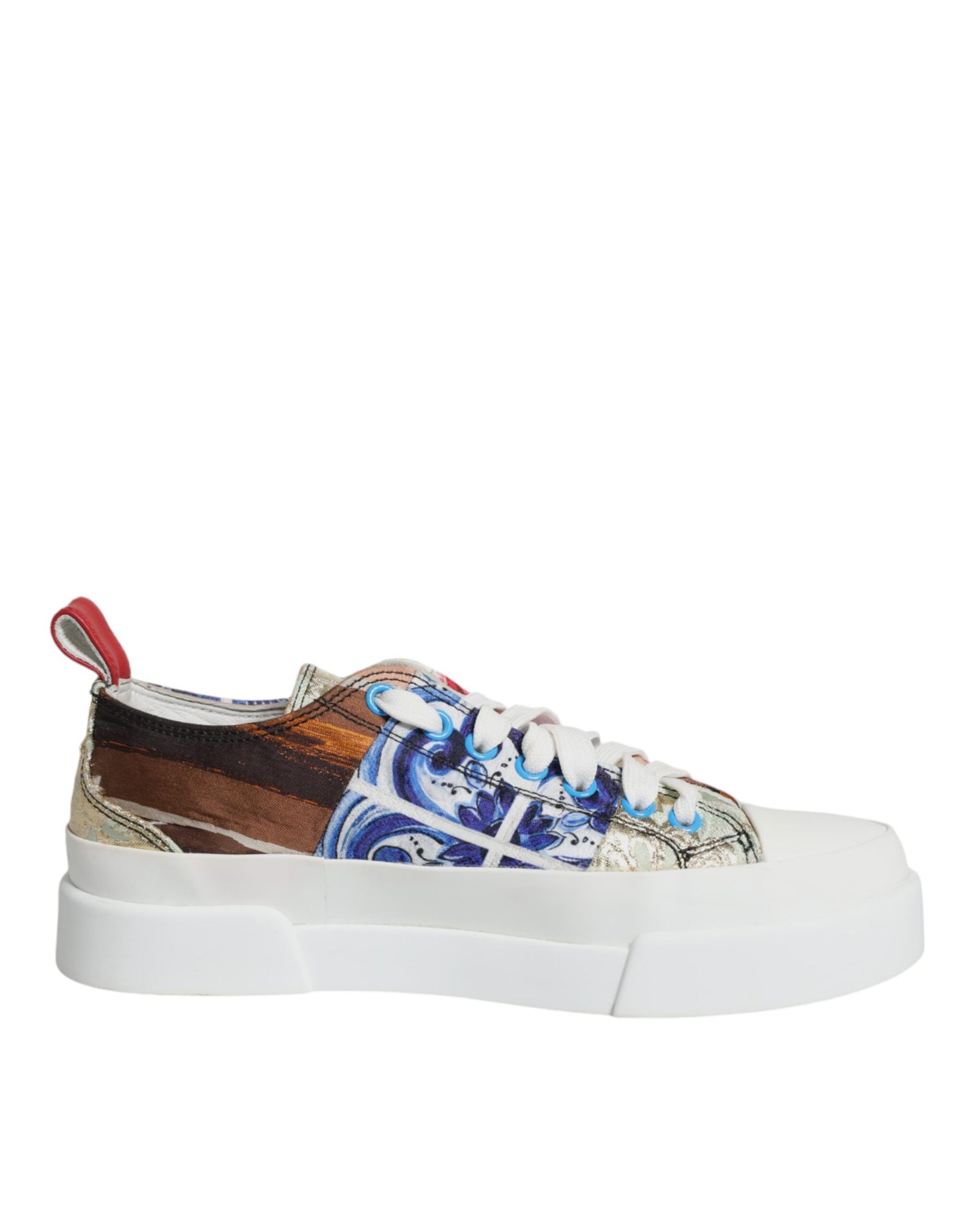 Dolce & Gabbana Multicolor Patchwork Low Top Sneakers Shoes