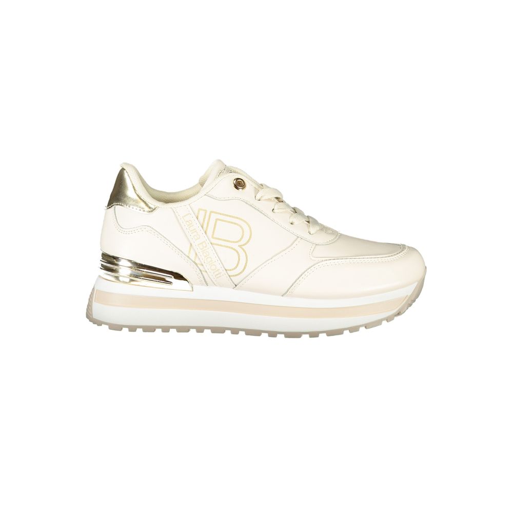 Laura Biagiotti Beige Polyester Sneaker