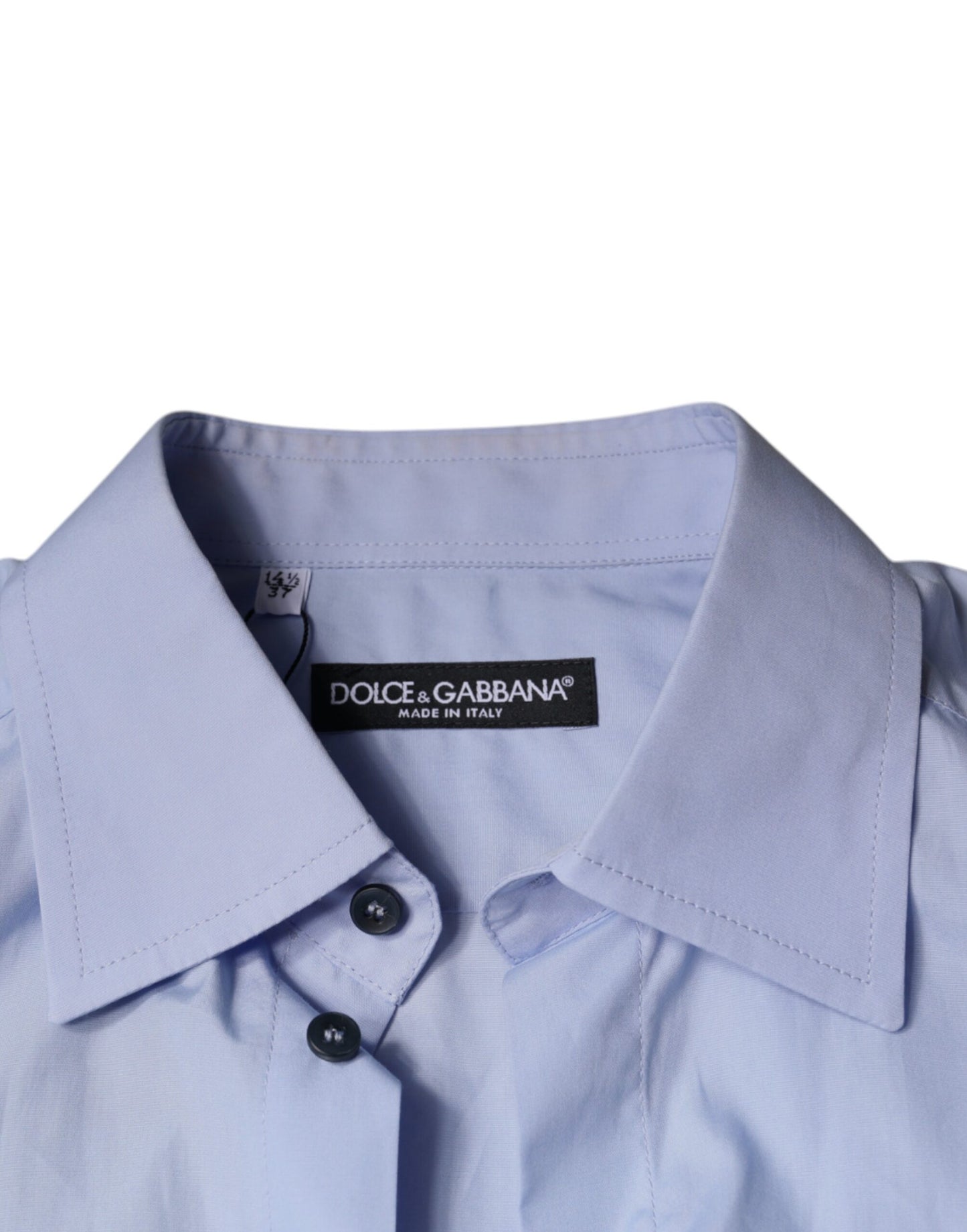 Dolce & Gabbana Light Blue Cotton Men Dress Formal Shirt