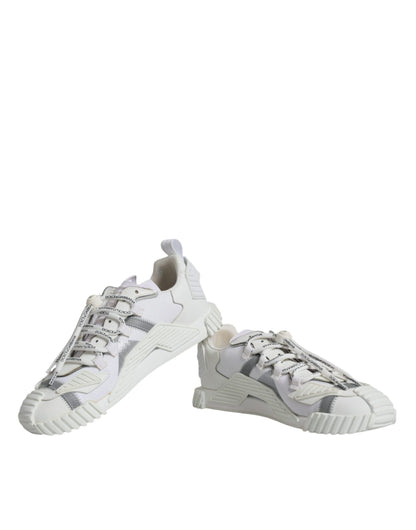 Dolce & Gabbana White Lace Up Low Top NS1 Sneakers Shoes