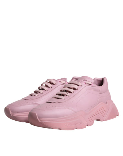 Dolce & Gabbana Pink Leather Daymaster Low Top Sneakers Shoes