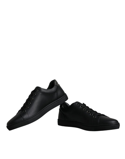 Dolce & Gabbana Black London Sacred Heart Men Sneakers Shoes