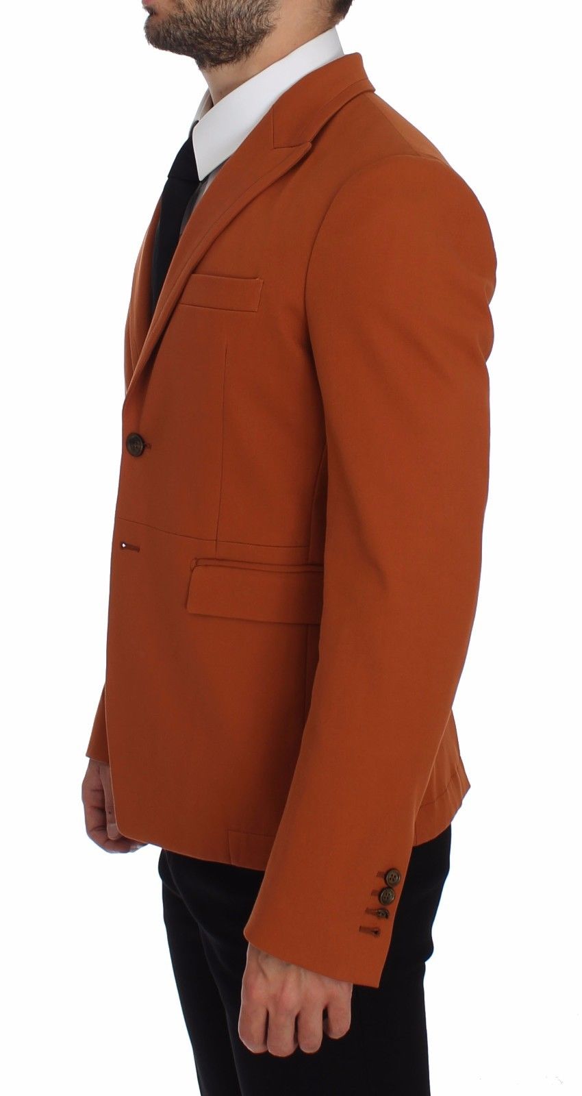 Blazer orange en coton stretch