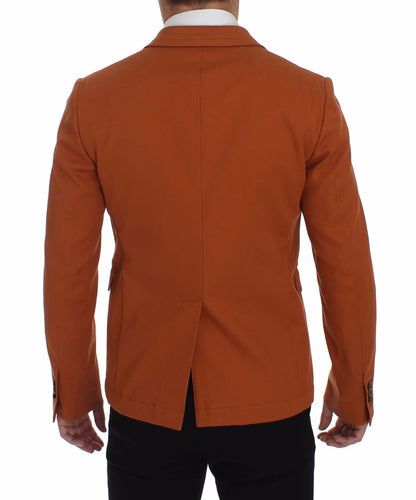 Blazer orange en coton stretch