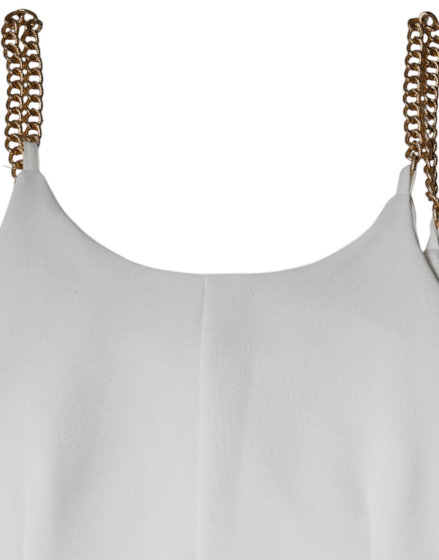 Elisabetta Franchi White Sleeveless Bodycon Sheath Mini Dress