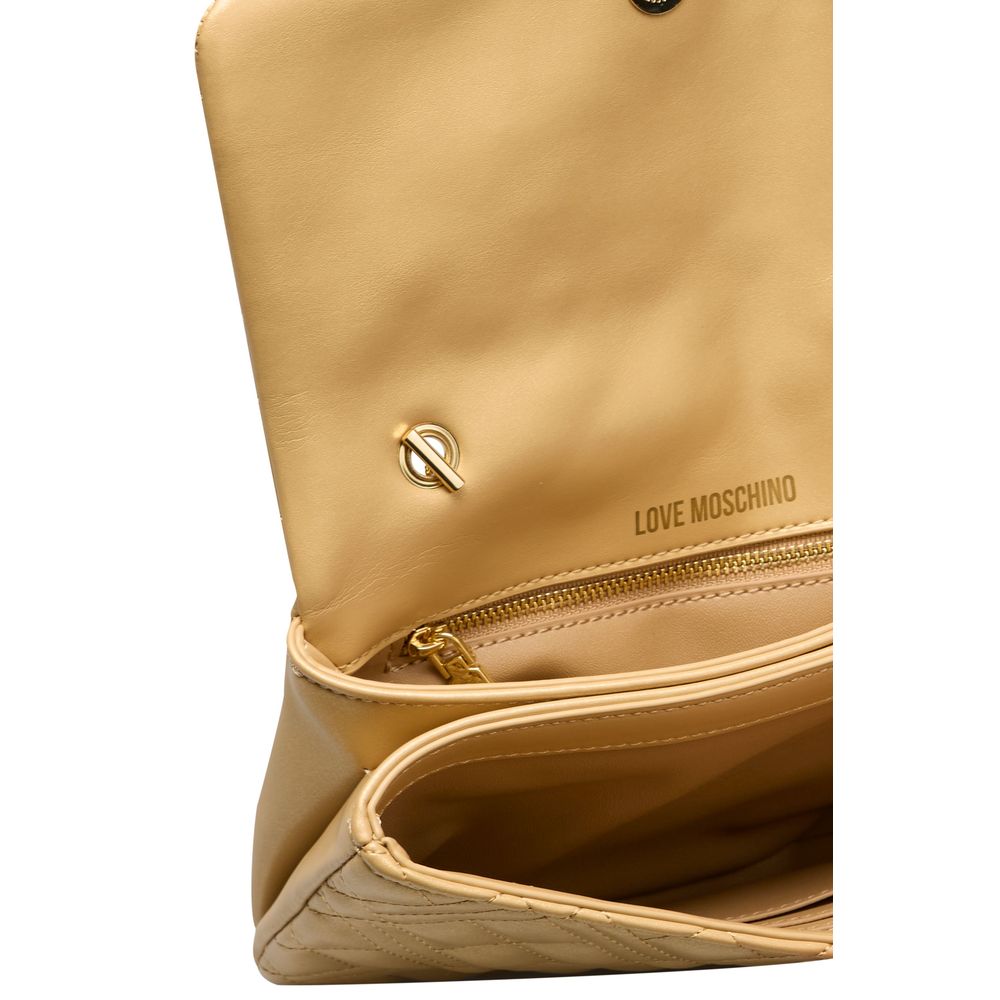 Love Moschino Gold Polyethylene Crossbody Bag