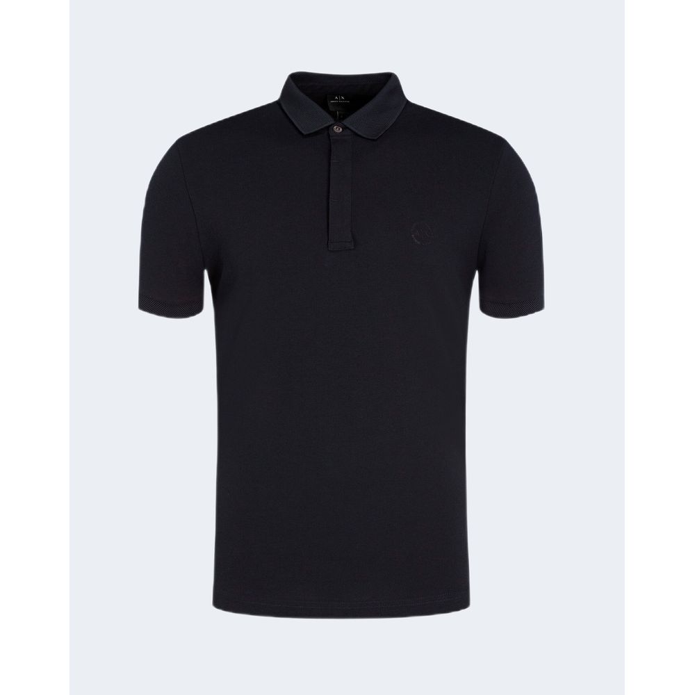 Armani Exchange Blue Cotton Polo Shirt