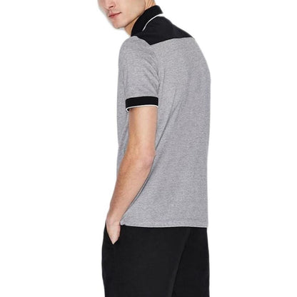 Armani Exchange Black Cotton Polo Shirt