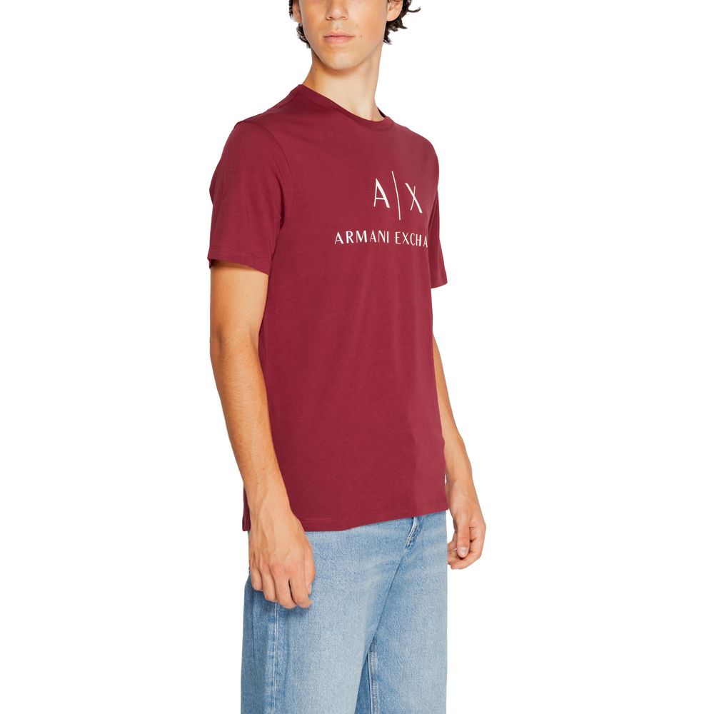 Armani Exchange Bordeaux Cotton T-Shirt