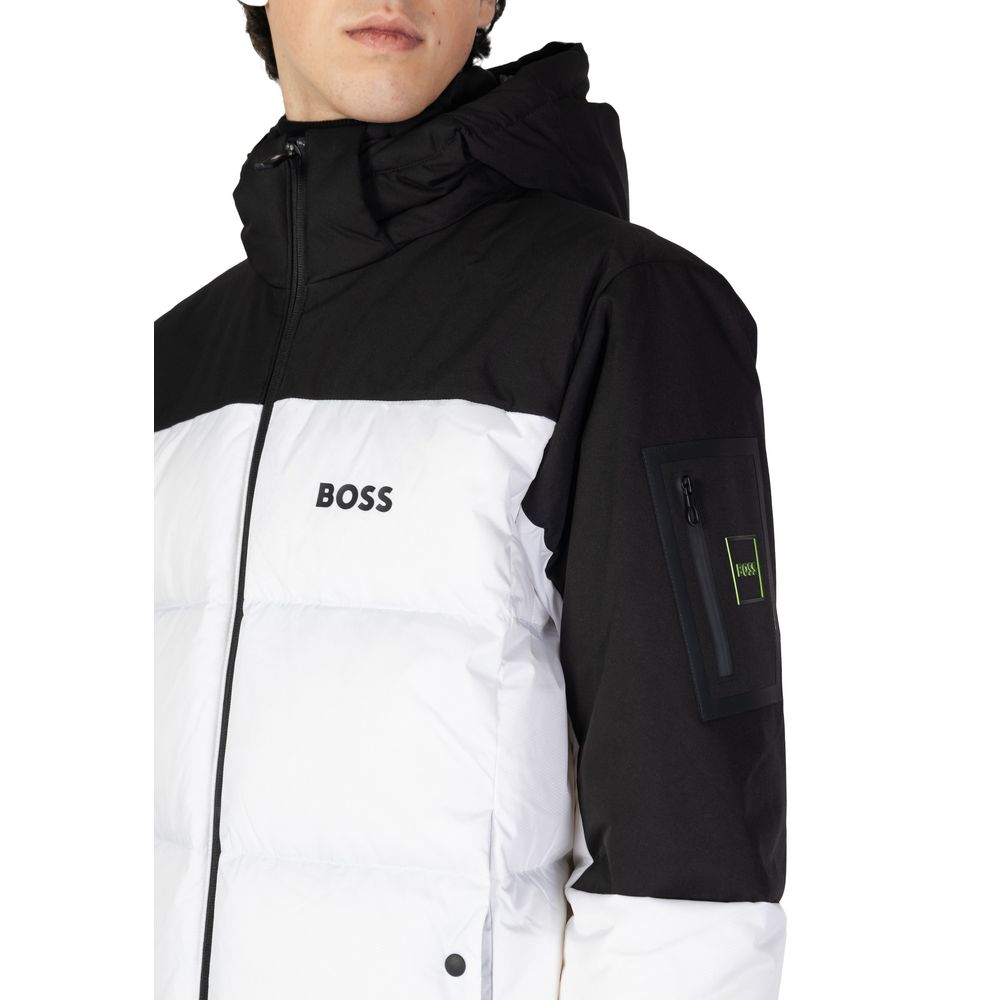 Hugo Boss White Recycled Polyester Jacket