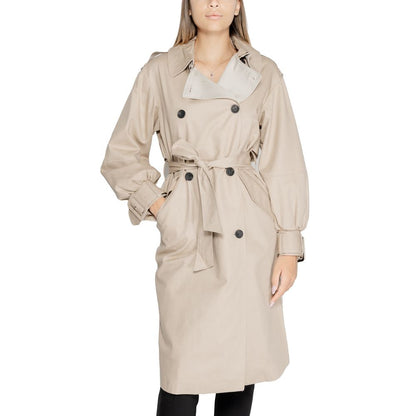 Desigual Beige Cotton Jackets & Coat