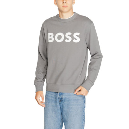 Hugo Boss Gray Cotton Sweater