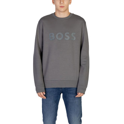 Hugo Boss Gray Cotton Sweater