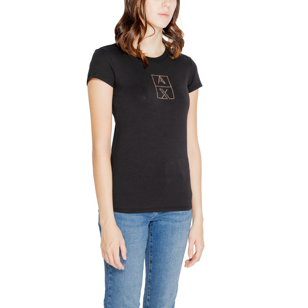 Armani Exchange Black Cotton Tops & T-Shirt