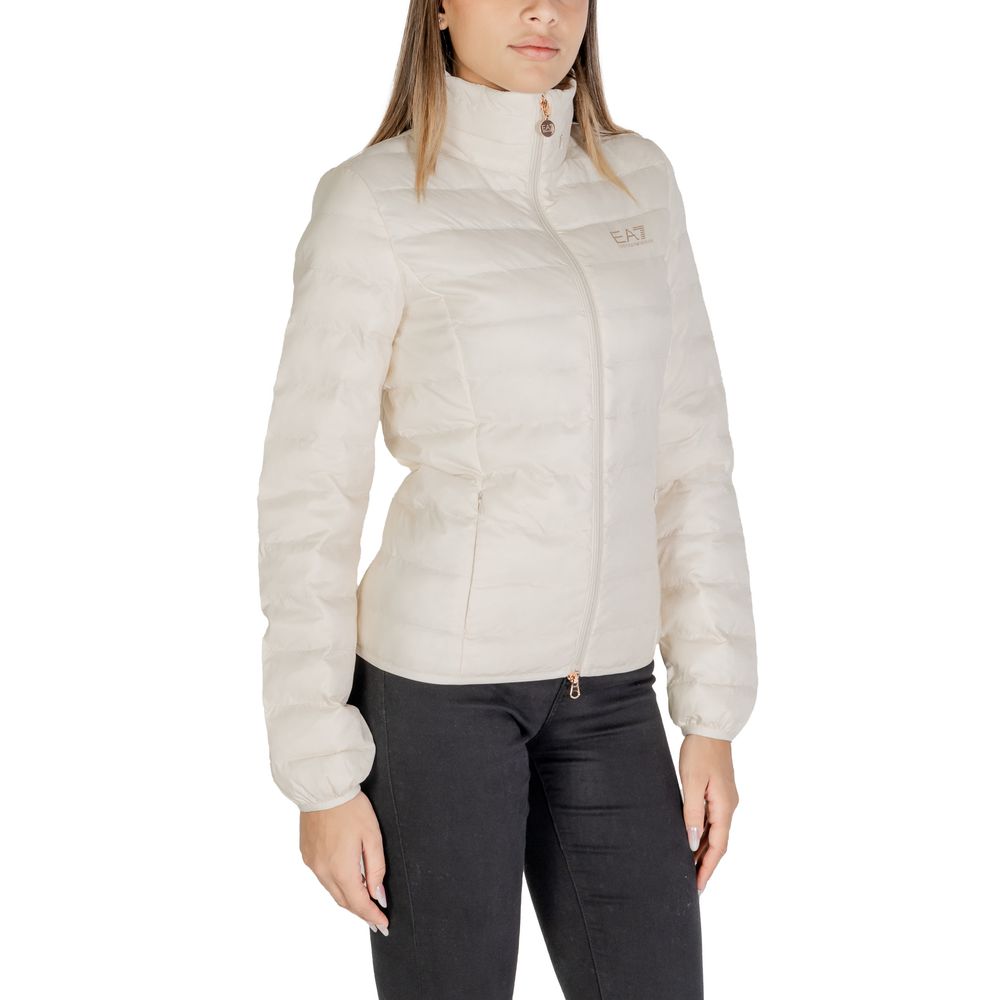 EA7 Emporio Armani Cream Polyamide Jackets & Coat