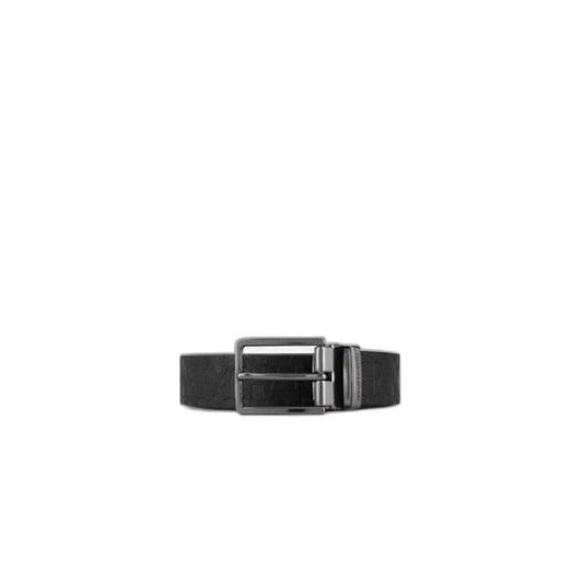 Armani Exchange Black Polyester Belt