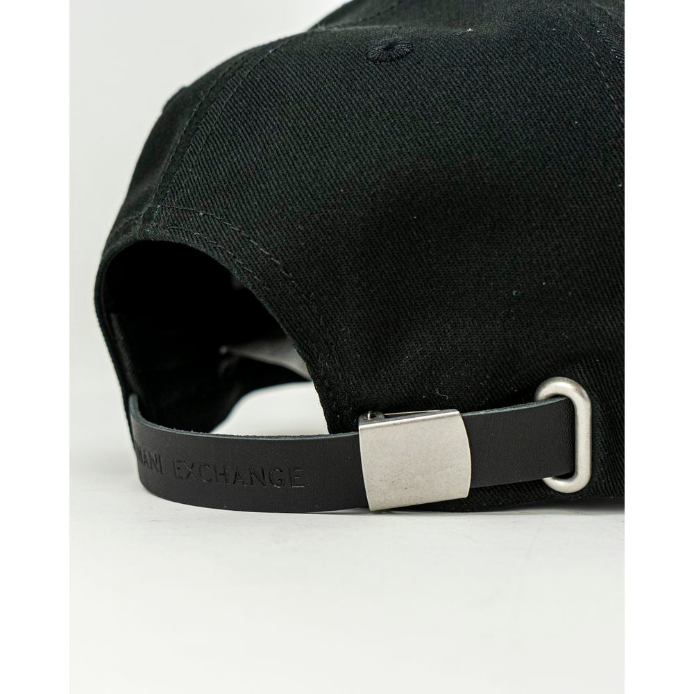 Armani Exchange Black Cotton Hats & Cap