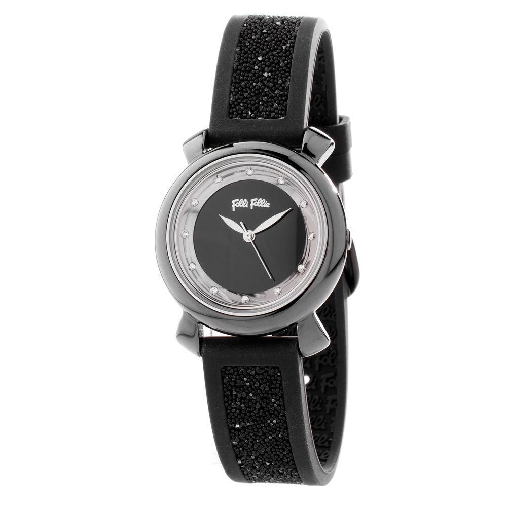 Folli Follie Black Plastic Watch