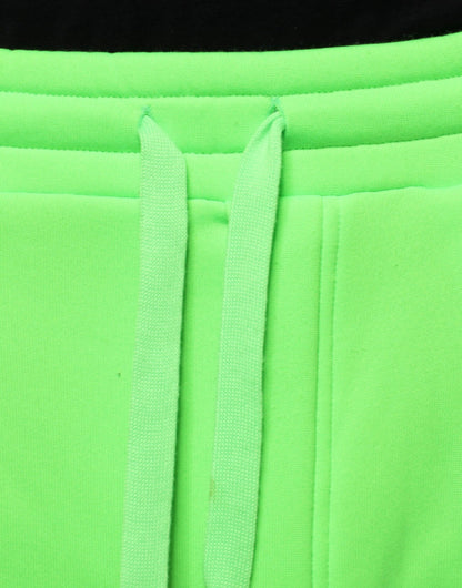 Dolce & Gabbana Neon Green Polyester Cargo Jogger Sweatpants Pants