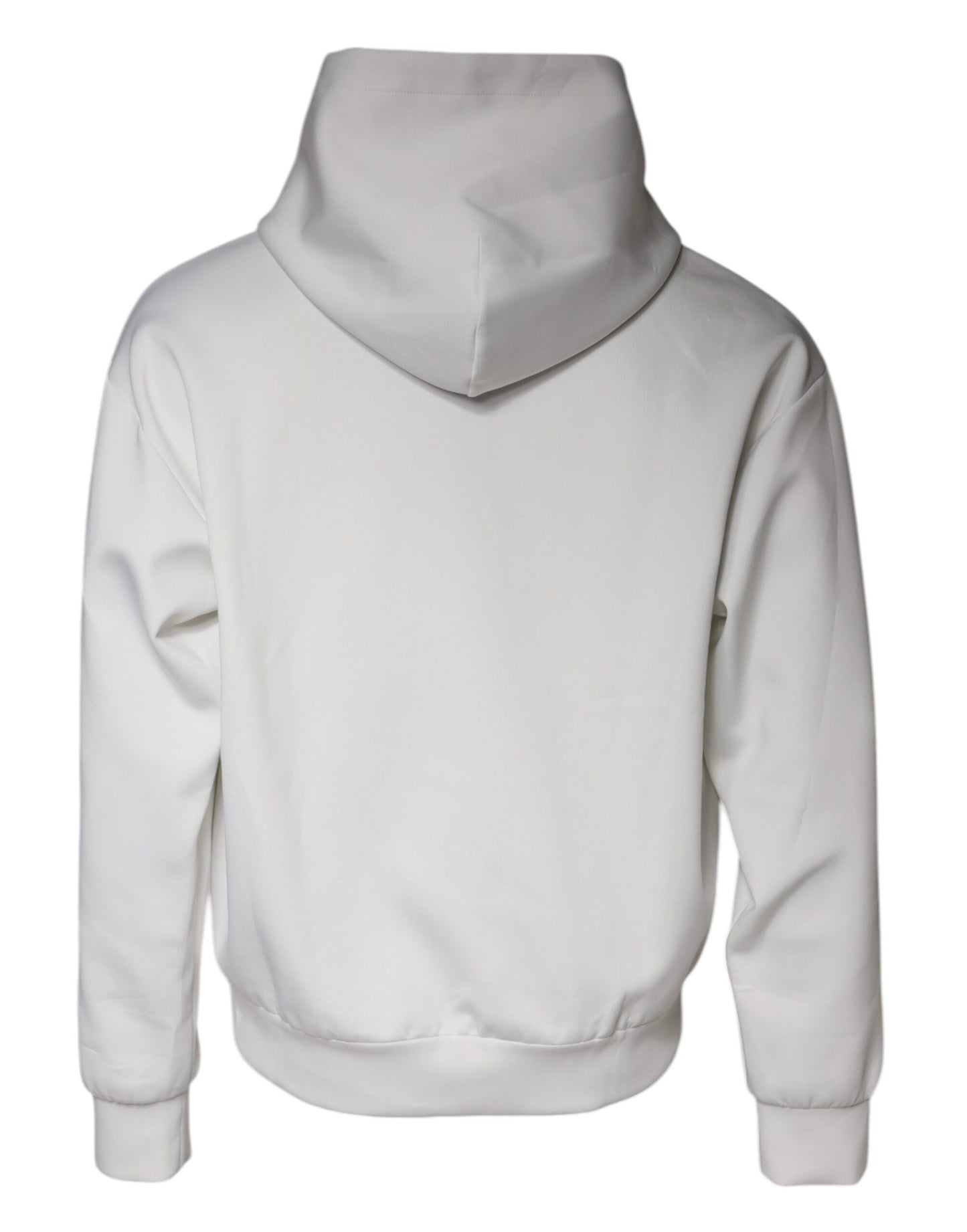 Dolce & Gabbana White D&G Logo Hooded Men Sweatshirt Sweater