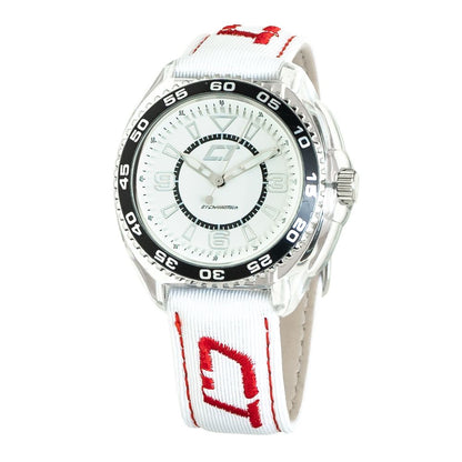 Chronotech White Leather Watch