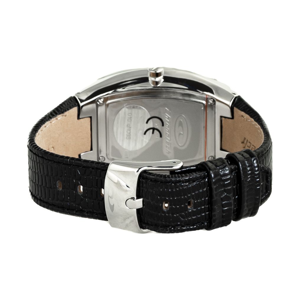 Chronotech Black Leather Watch