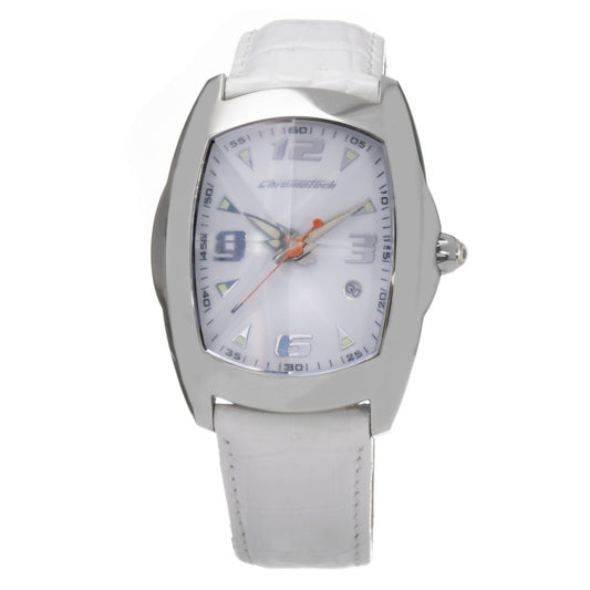 Chronotech White Leather Watch