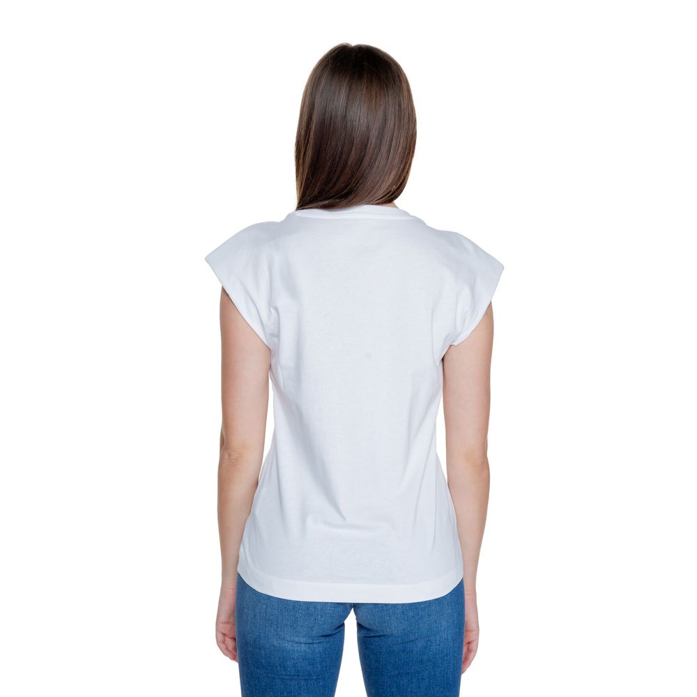 Guess White Cotton Tops & T-Shirt