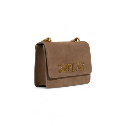 Replay Brown Polyester Handbag