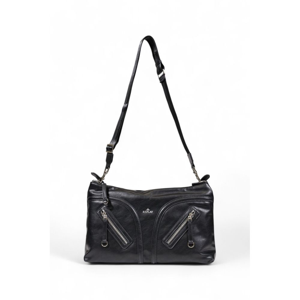 Replay Black Polyester Handbag