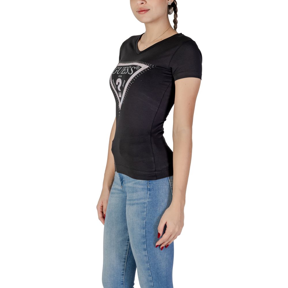 Guess Black Cotton Tops & T-Shirt