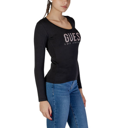 Guess Black Cotton Tops & T-Shirt