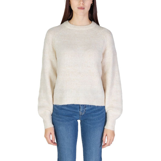 Only Cream Polyester Sweater