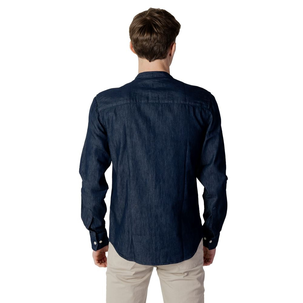 Peuterey Blue Cotton Shirt