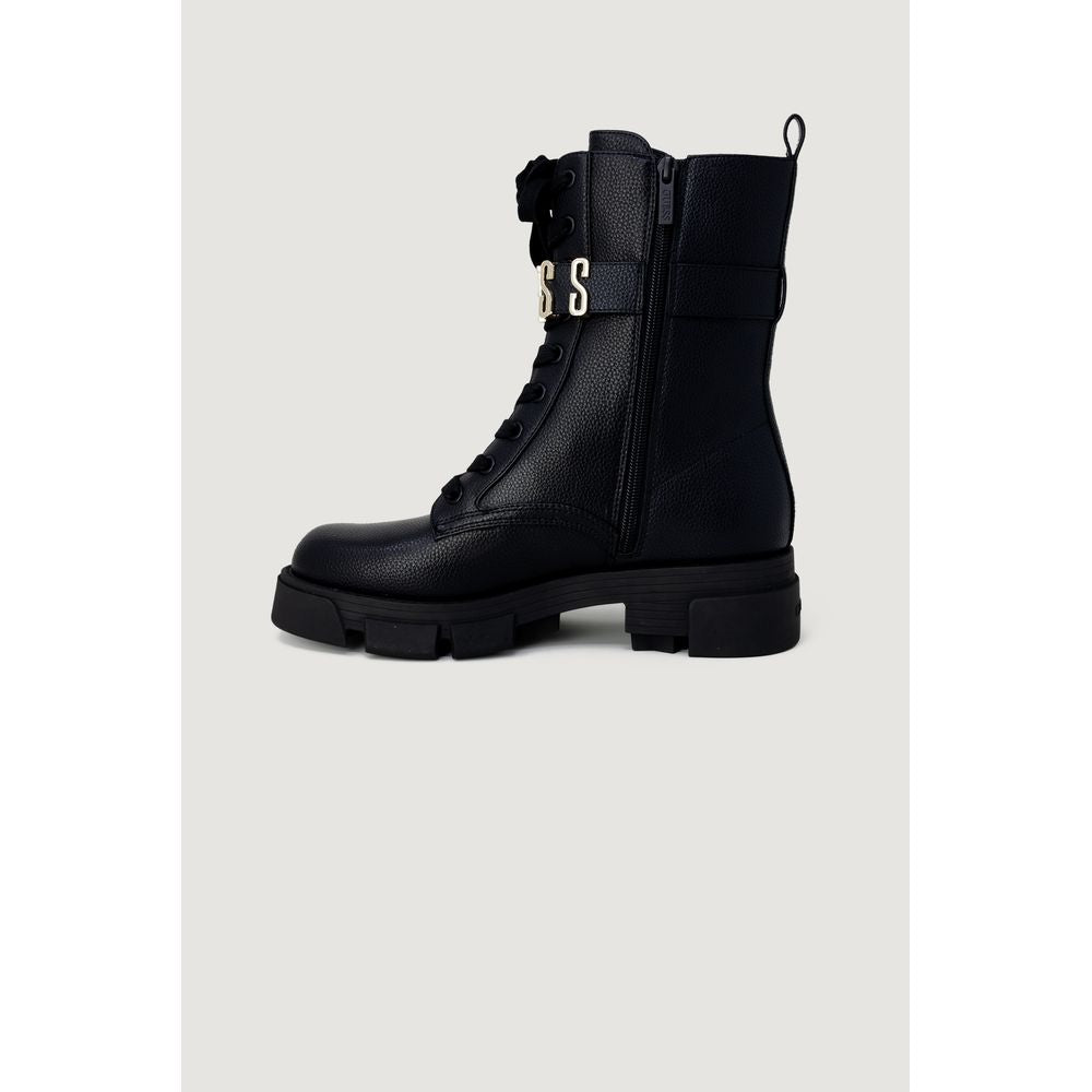 Guess Black Synthetic Leather Boot