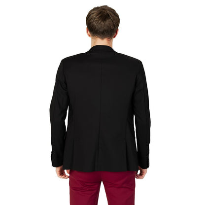 Gianni Lupo Black Cotton Blazer