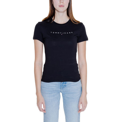 Tommy Hilfiger Jeans Black Cotton Tops & T-Shirt