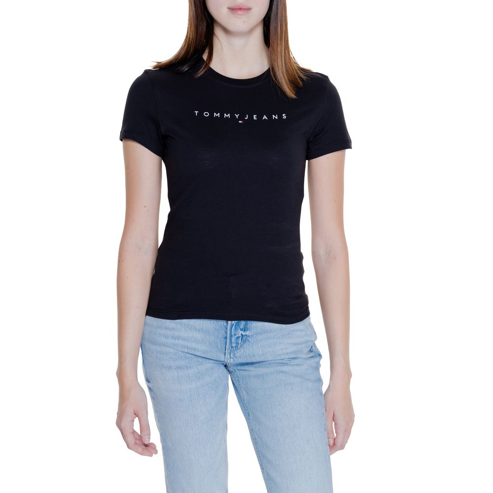 Tommy Hilfiger Jeans Black Cotton Tops & T-Shirt