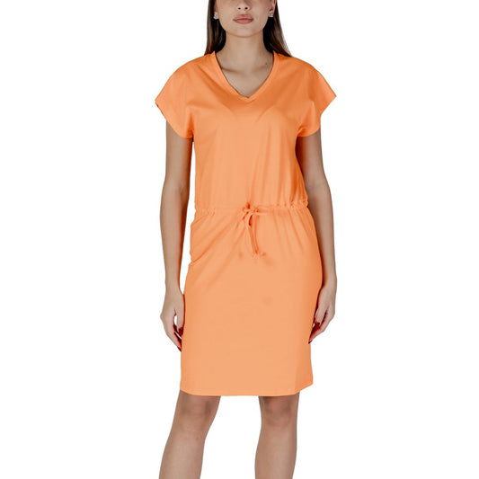 B.Young Orange Cotton Dress