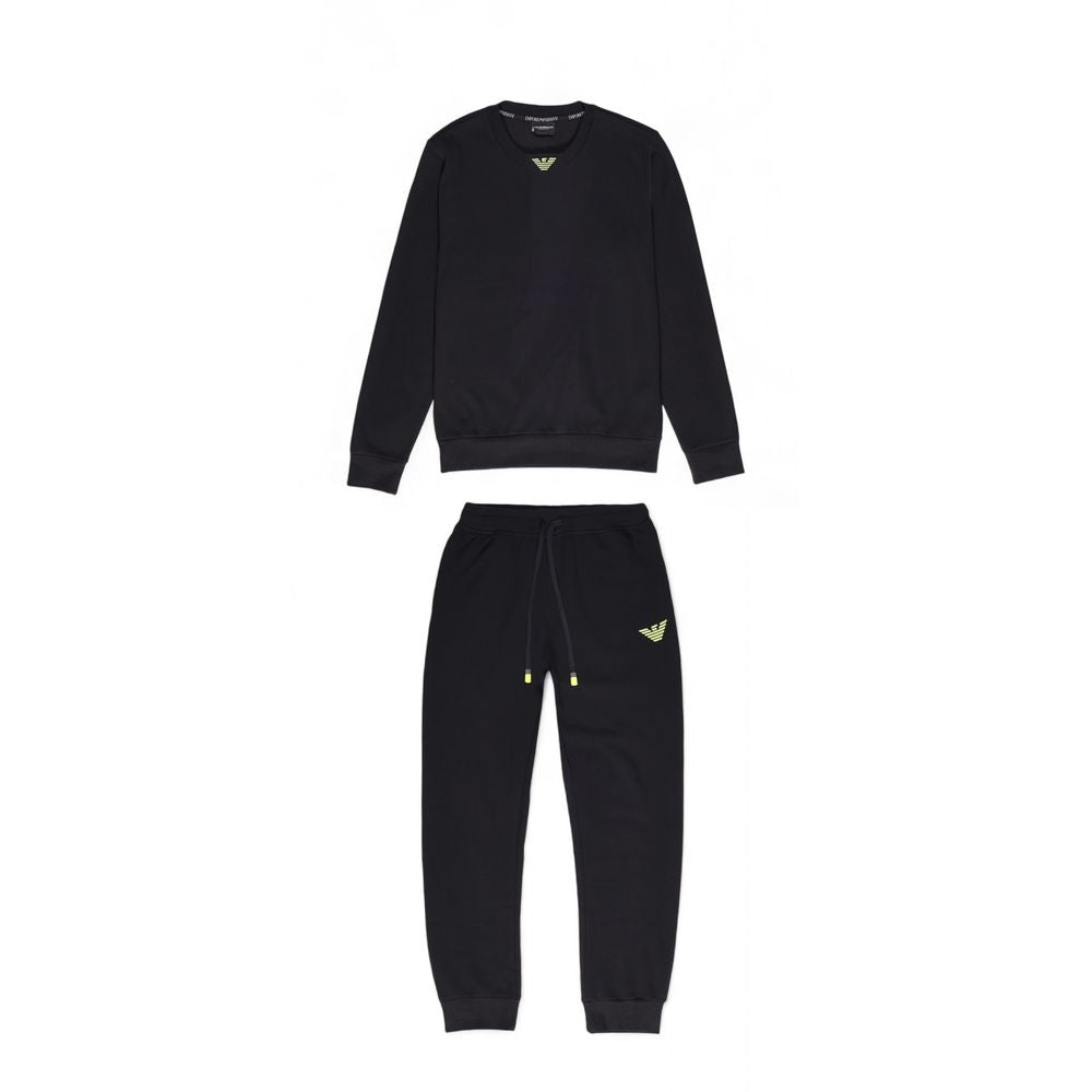 Emporio Armani Underwear Black Cotton Sweatsuit