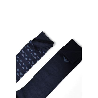 Emporio Armani Underwear Blue Cotton Sock