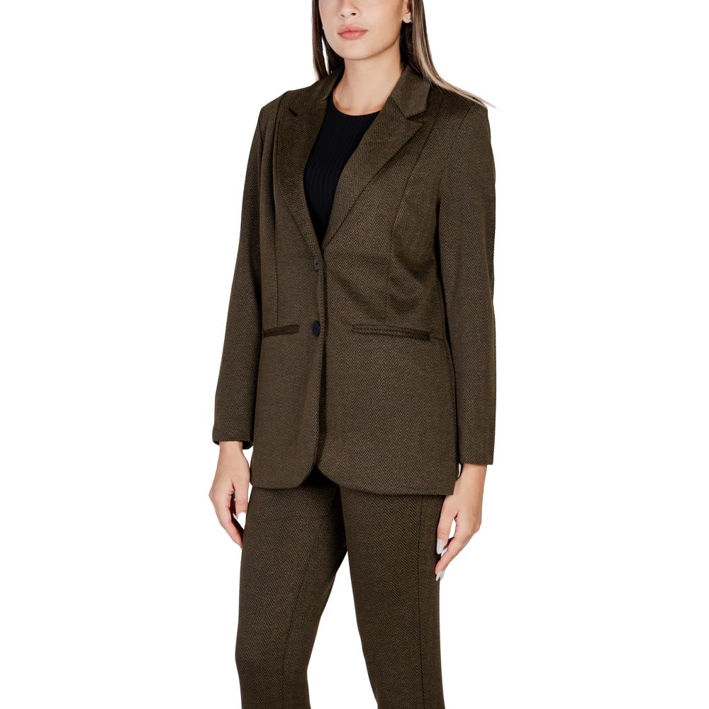 ICHI Green Polyester Suits & Blazer