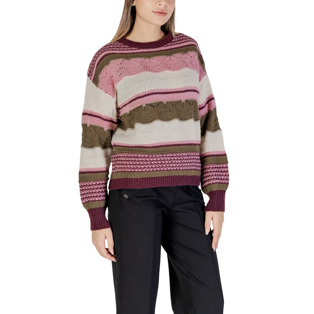 ICHI Multicolor Recycled Polyester Sweater