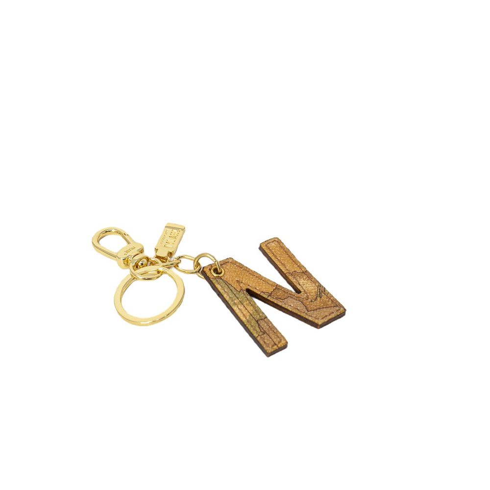 Alviero Martini Prima Classe Beige Leather Keychain