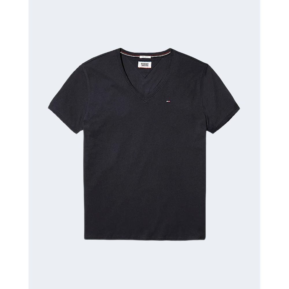 Tommy Hilfiger Jeans Black Cotton T-Shirt